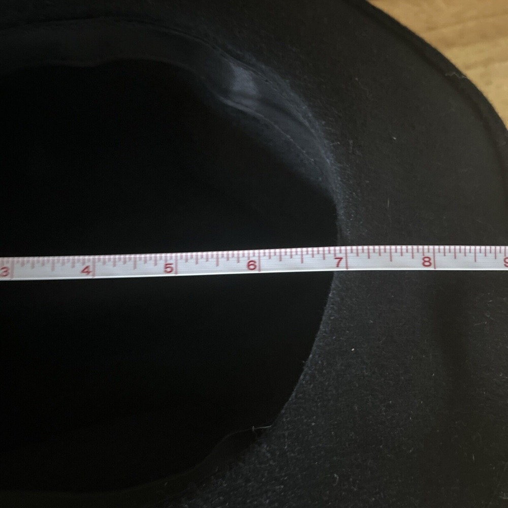 Michele Vintage Felt Hat Fedora Style Black Dress USA Made - Picture 9 of 10